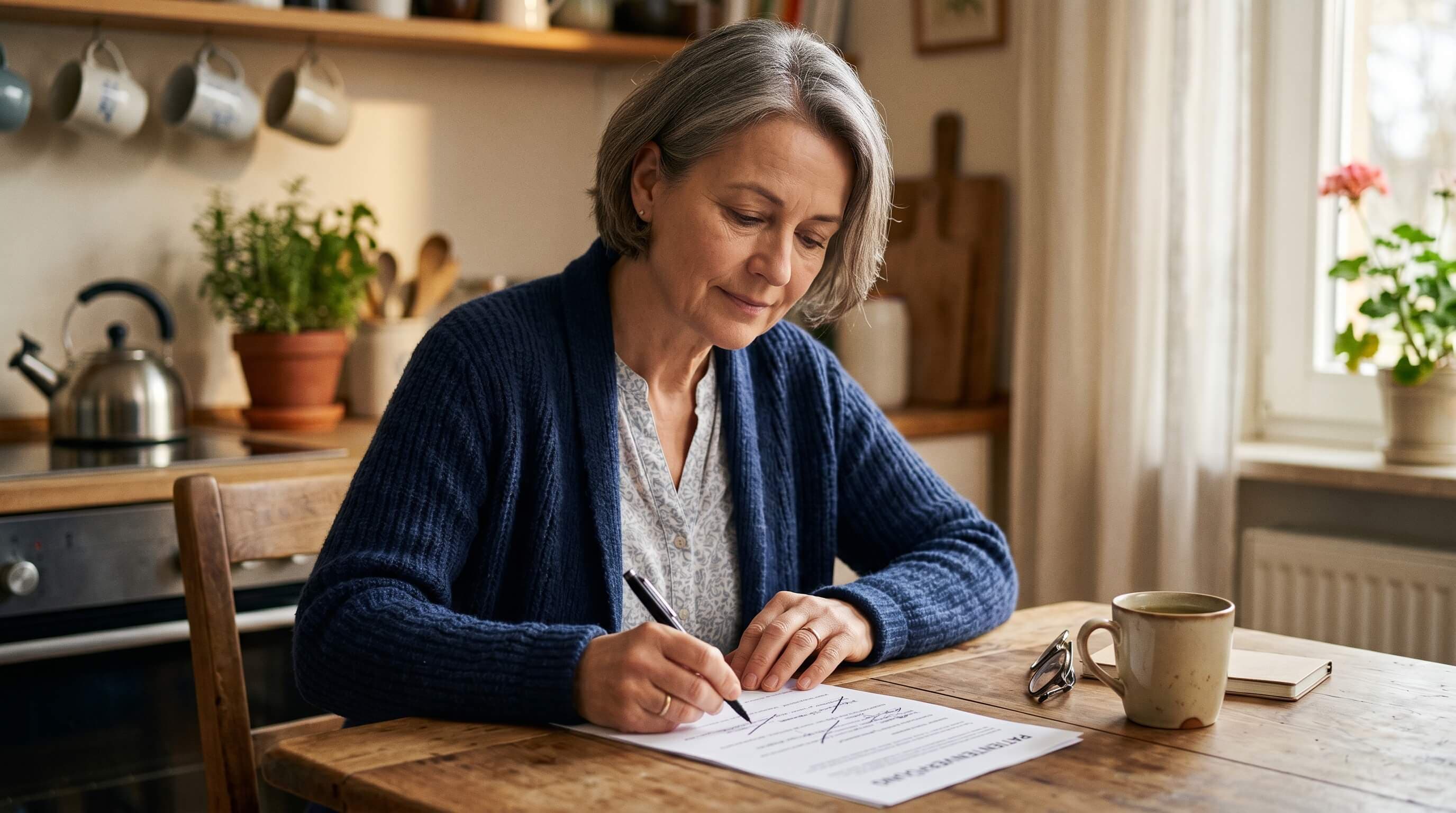 Person zerreißt ein Dokument als Symbol für den Widerruf einer Patientenverfügung